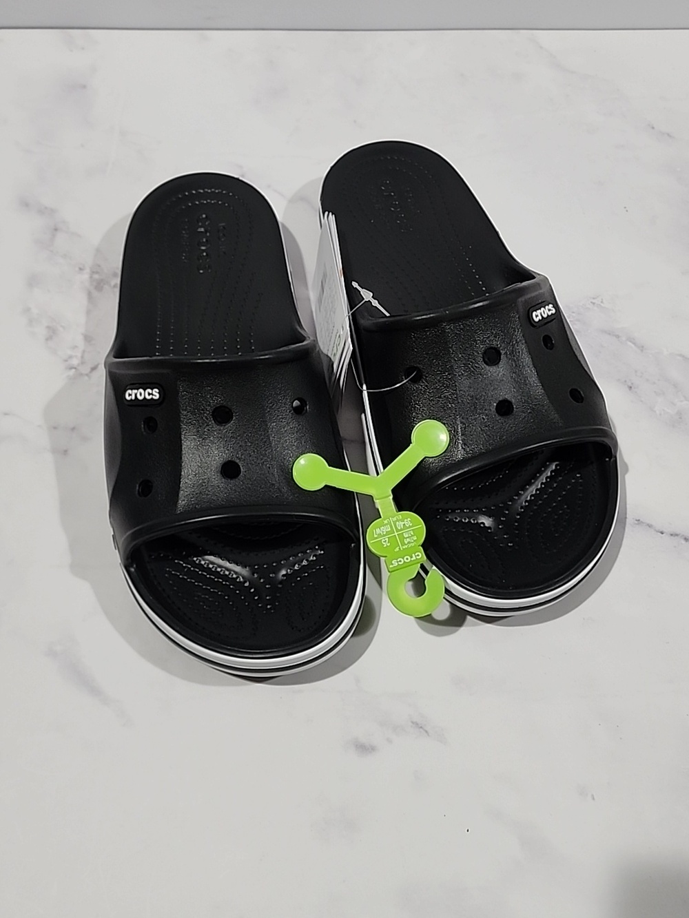 Crocs Black Slide Sandals Brand New